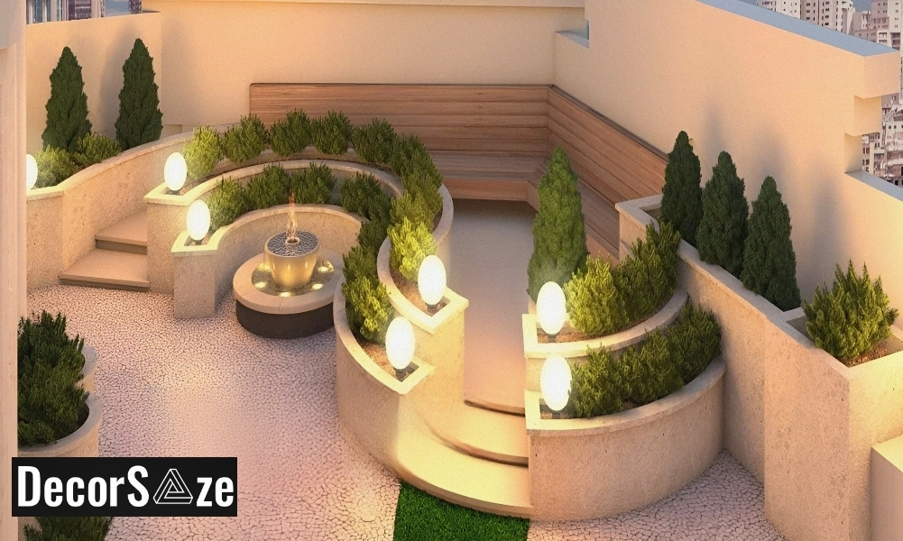 طراحی حیاط ویلا با استفاده از انواع سنگ